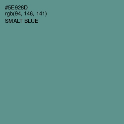 #5E928D - Smalt Blue Color Image